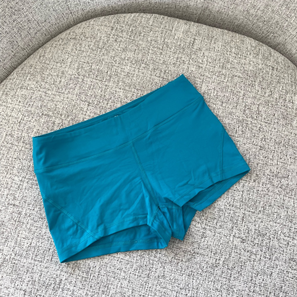 Turquoise Workout Short Shorts